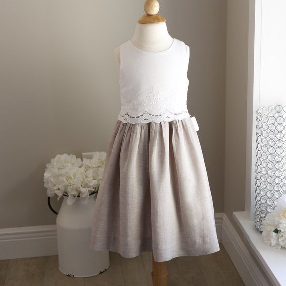 Linen Jon Jon Romper Sleeveless With Button Tabs Bailey Boys Size 9 Months - Picture 8 of 12